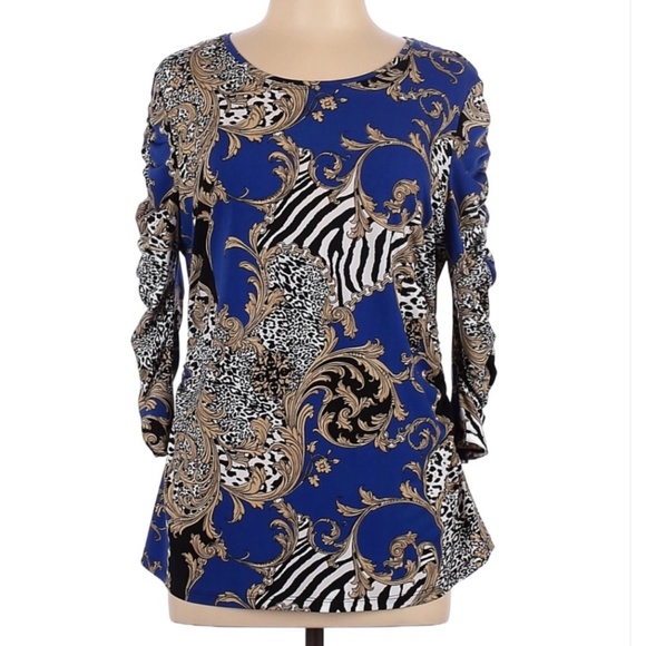 Peter Nygard Tops - 💥💥Peter Nygard 3/4 length sleeve blouse-size Large- Excellent Condition!!💥💥